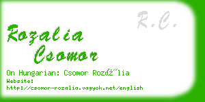 rozalia csomor business card